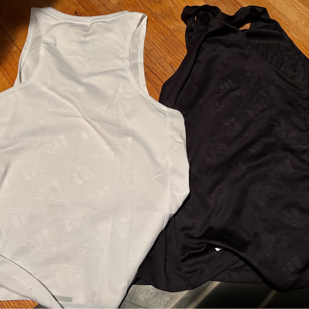 Set Of Two Adidas Running Tanks Size Small - image 2